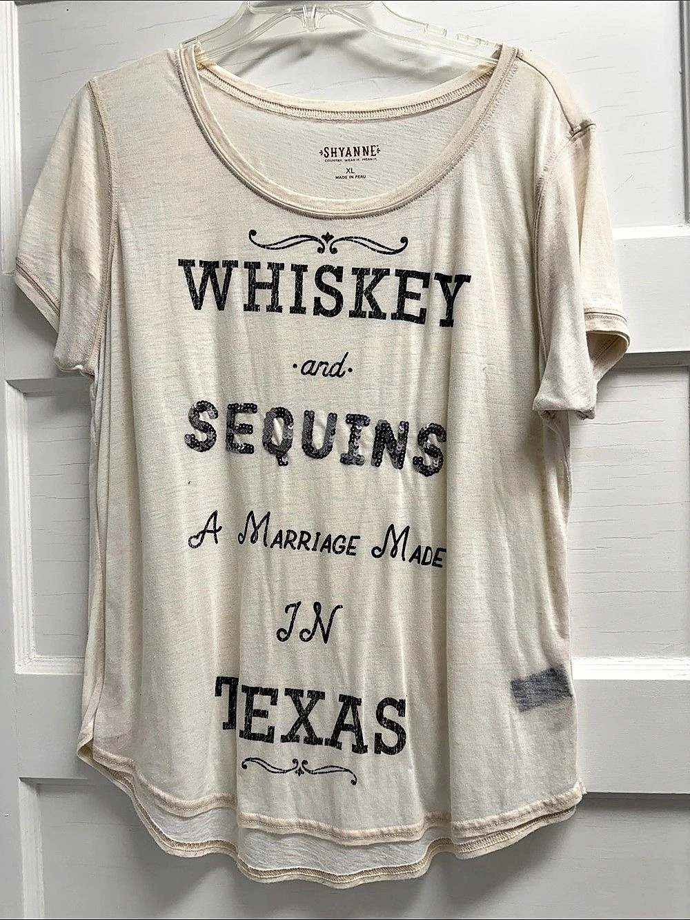 Shyanne Whiskey & Sequins Graphic Tee XL